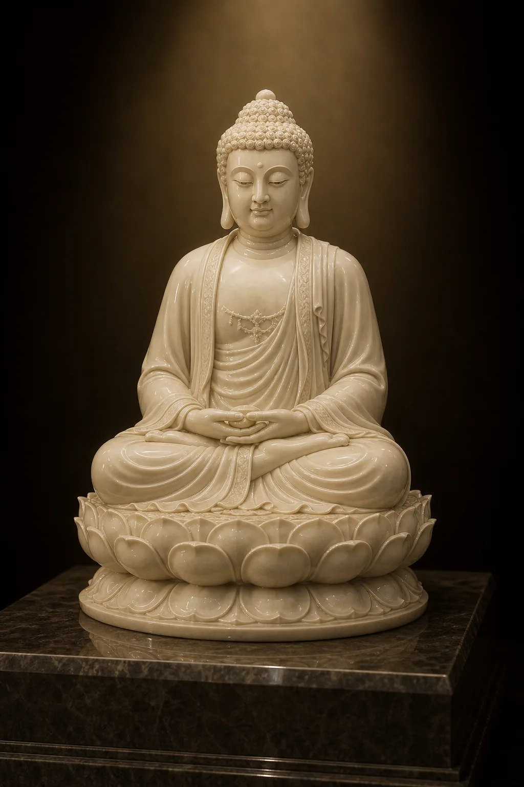 Gốm: Tượng Phật A Di Đà